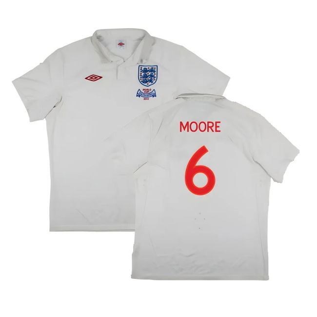 Moore 6 2009-2010 England Football Team Home Kit