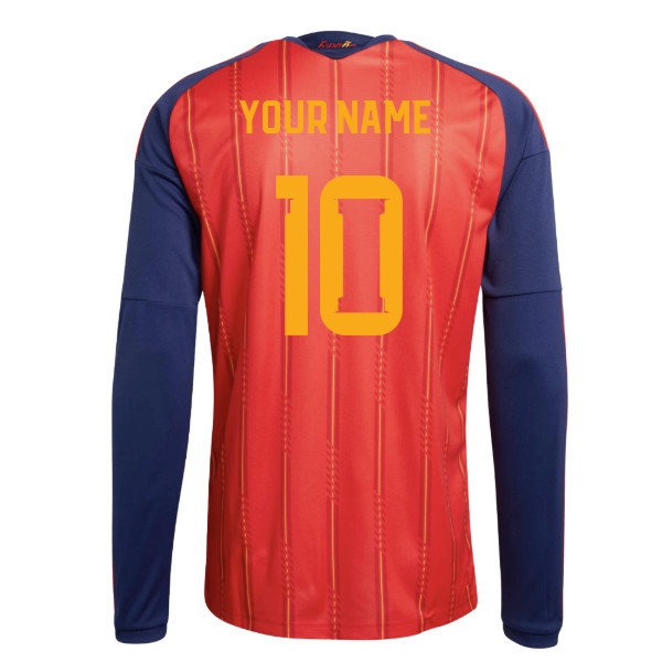 [FJH] 2026-2027 Spain Long Sleeve Home Shirt (Your Name)