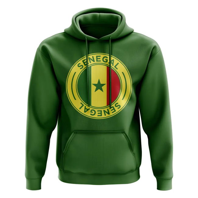 Match-Ready Senegal Football Badge Hoodie (Green) Performance-Driven