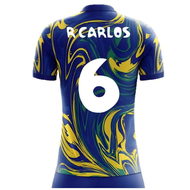 Brazil Soccer Team Limited Find Away Unique Shirt (Carlos 6) (Kids)