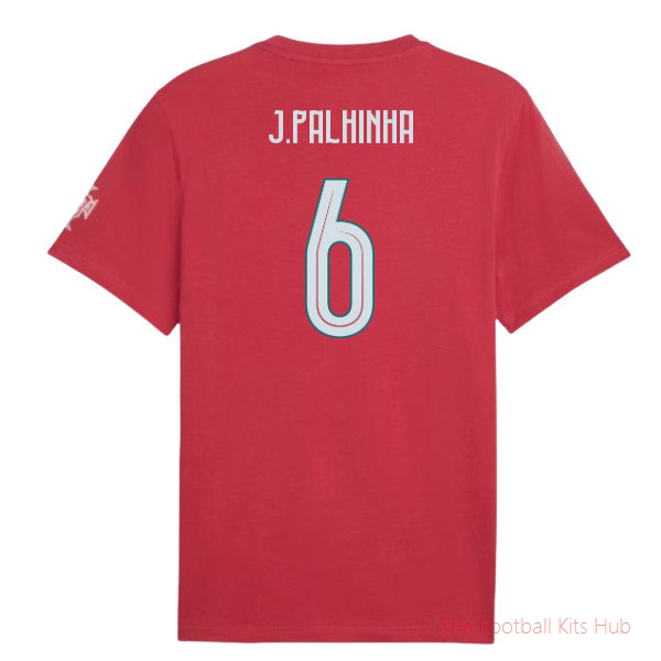 [EFS] 2026/27 Portugal FtblCulture Tee (Red) (J.Palhinha 6)