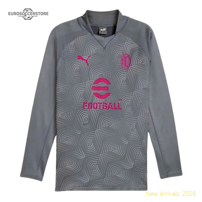 Supporter 2023-2024 Ac Milan Prematch Ls Sweat Top (Gray Tile)