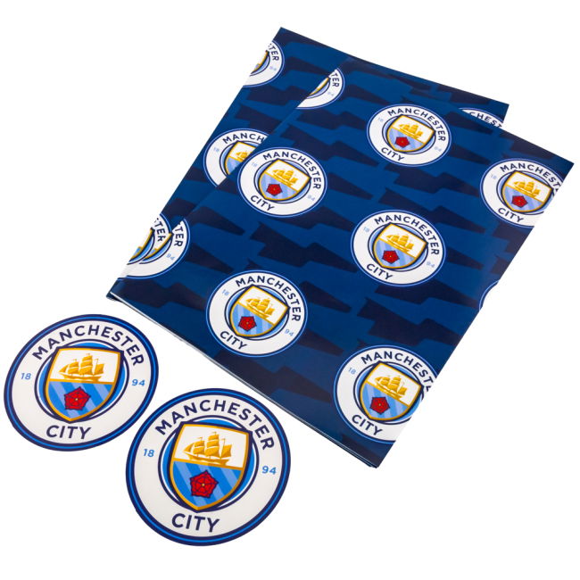 Men's Manchester City FC Text Gift Wrap