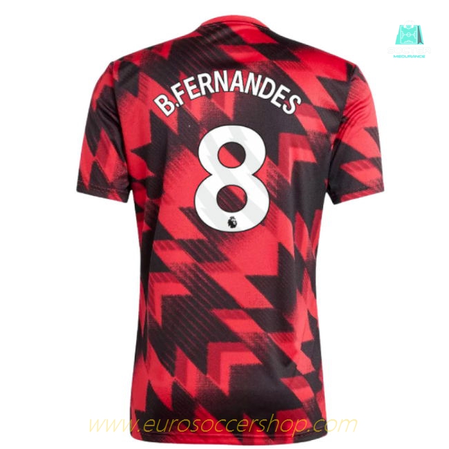 2025-2026 Man Utd Pre-Match Shirt (Red) (B.Fernandes 8)