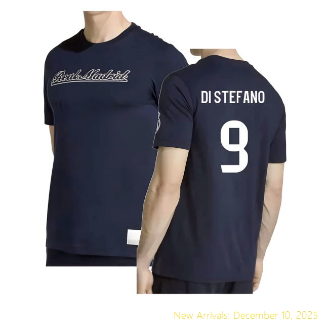 Official 2025-2026 RM Real Madrid US Tee (Navy) (Di Stefano 9)