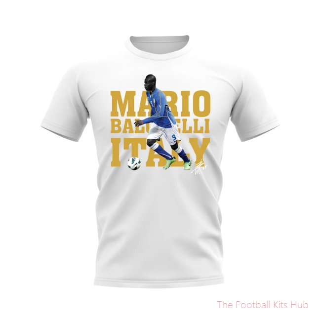 Mario Balotelli Italy Player Tee (White)