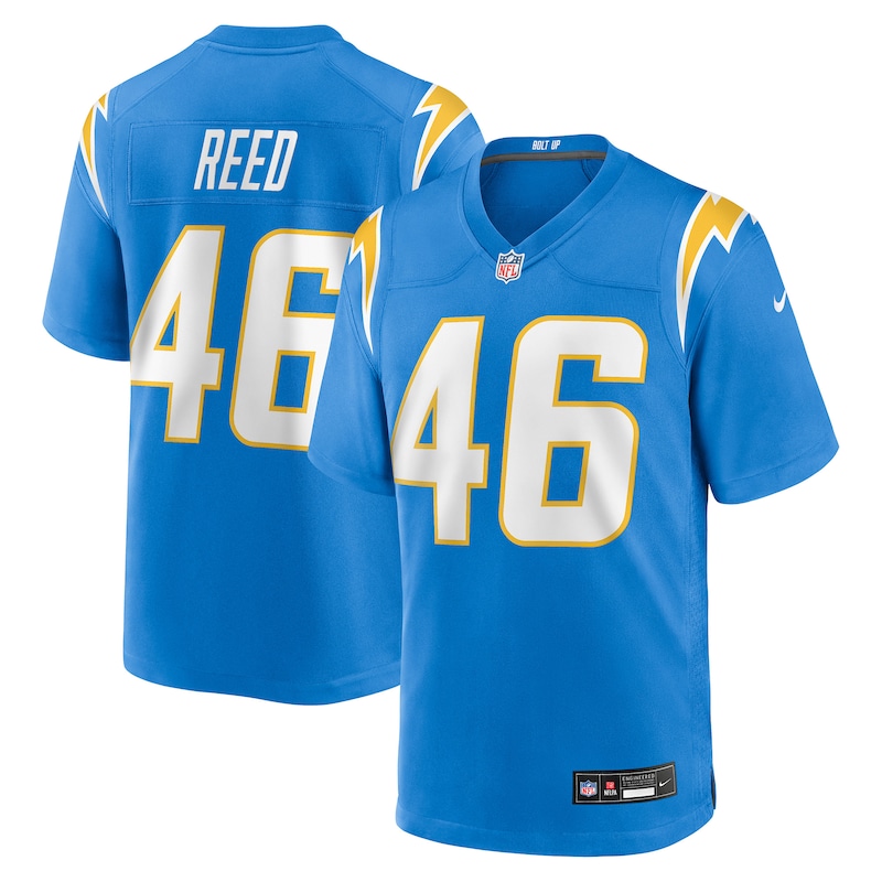 None Nikko Reed Los Angeles Chargers Budget-Friendly Authentic Jersey