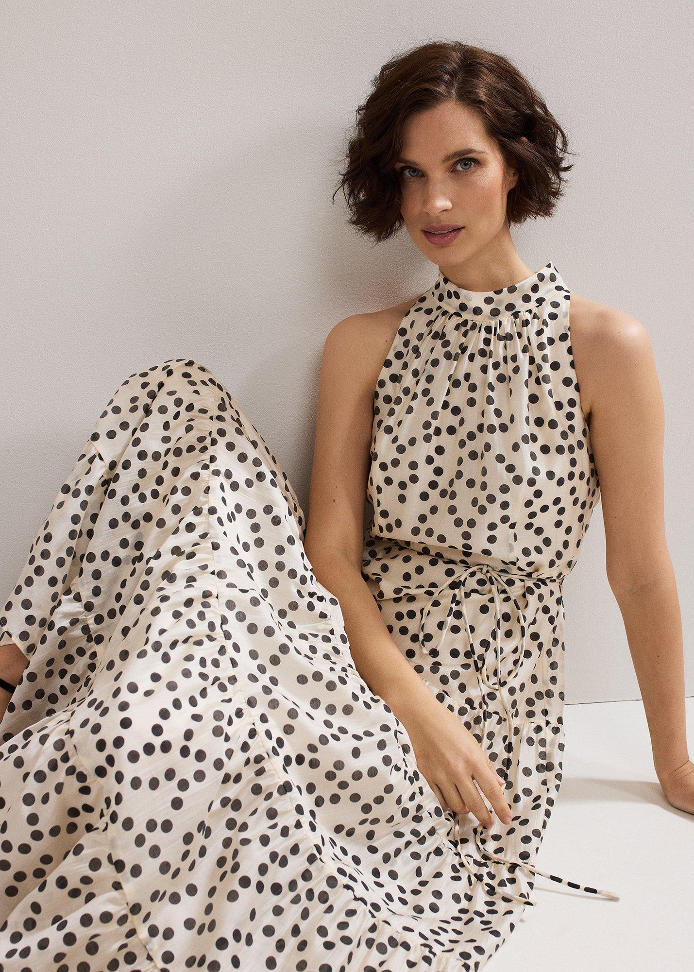 Nita Spot Tiered Maxi Dress