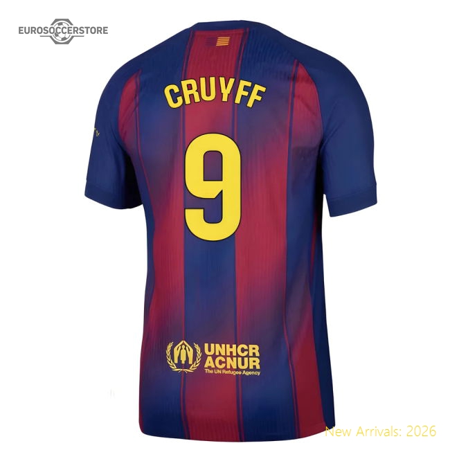 High-quality 2025-2026 Barca Authentic Home Kit (cruyff 9)