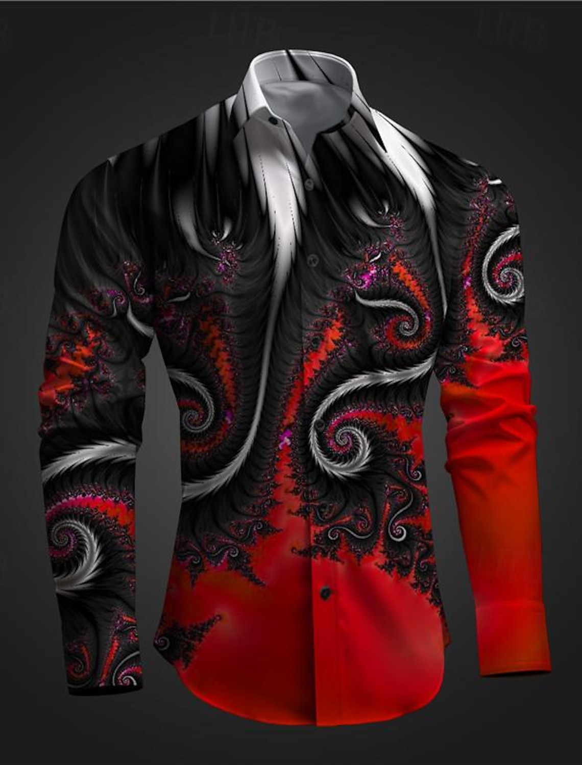 Men's Printed Shirts Long Sleeve Subcultural Vacation Party Street