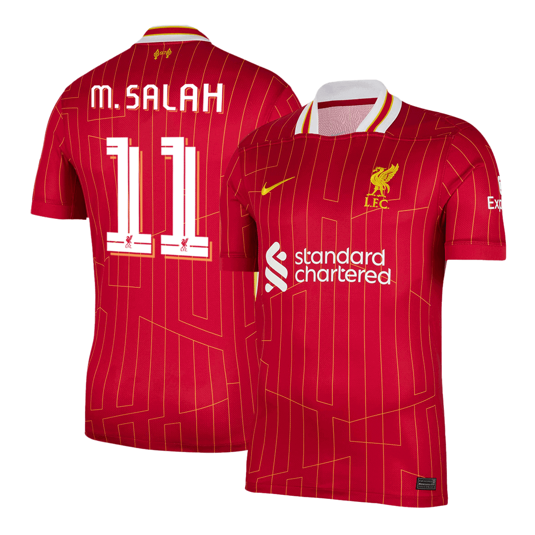 M.SALAH #11 Liverpool Home  Soccer Jersey 2024/25 - UCL Authentic Kit