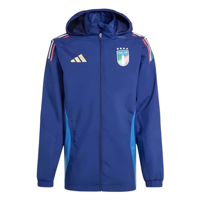2024-2025 Italy Allweather Jacket (Navy) Oranje Quality