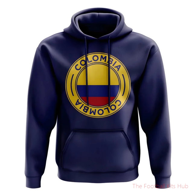 Men Colombia Football Badge Hoodie (Navy)