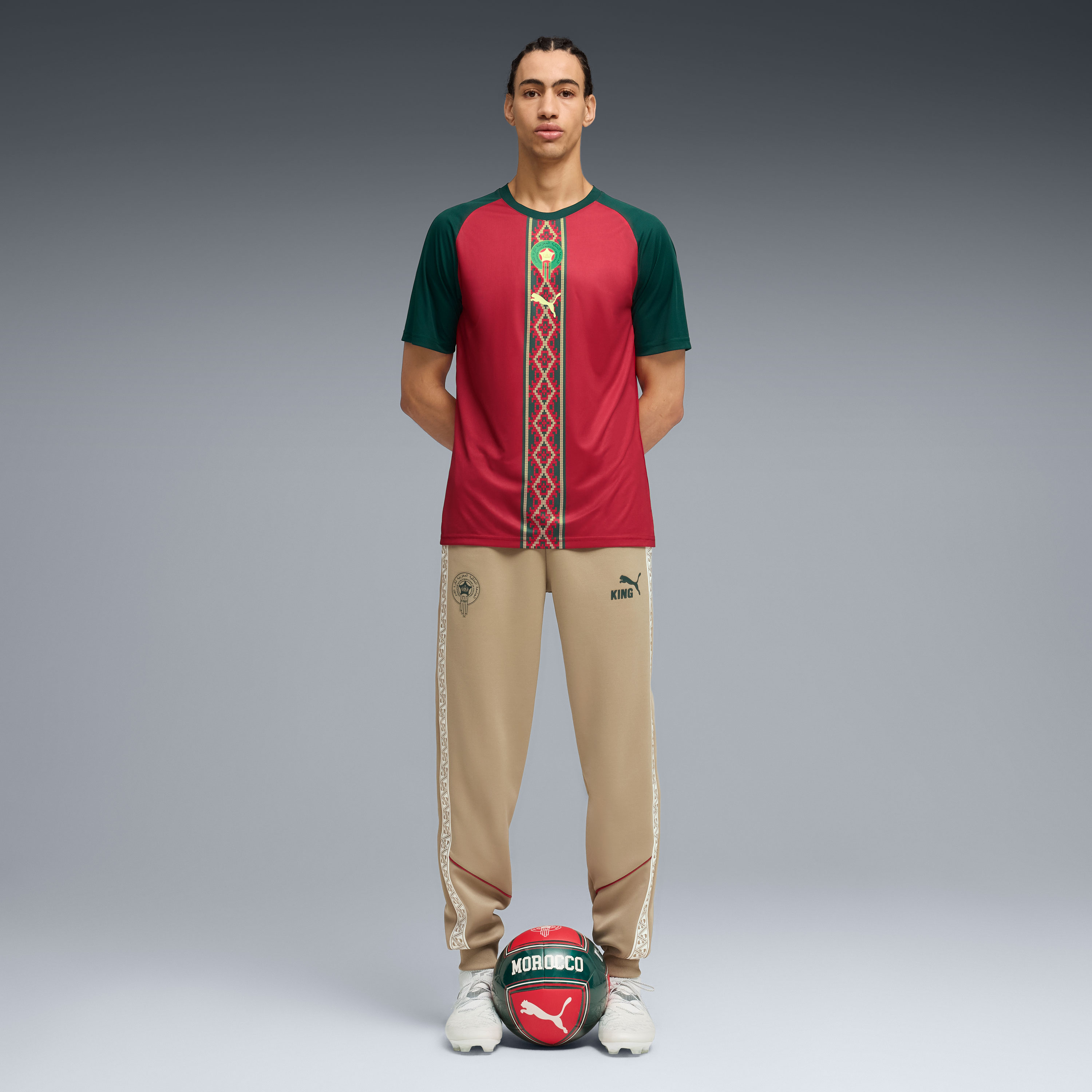 [JED] Morocco National Team 2026 Pre-Match Jersey Top - Crimson