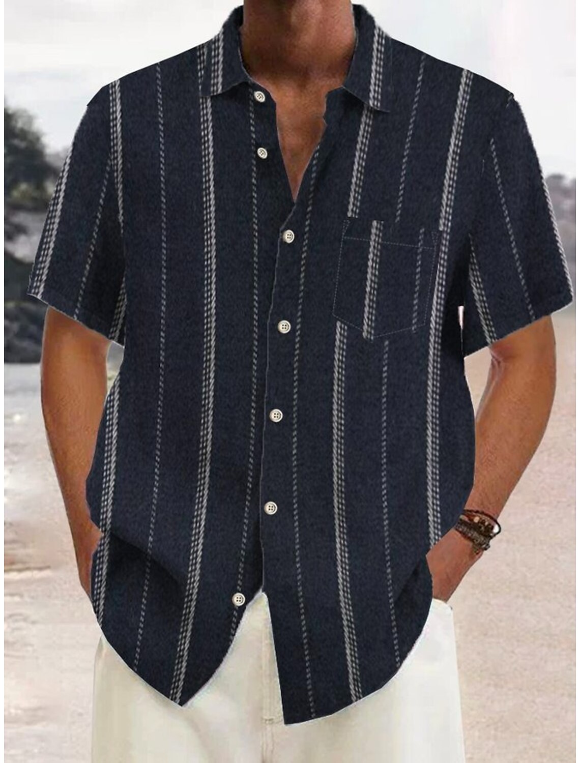 Men's Tie Dye Shirt Button Up Short Sleeve Tropical Fashion Streetwear