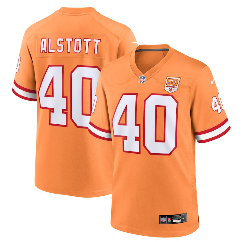 None Mike Alstott TB Buccaneers Iconic Elite Jersey Football Apparel
