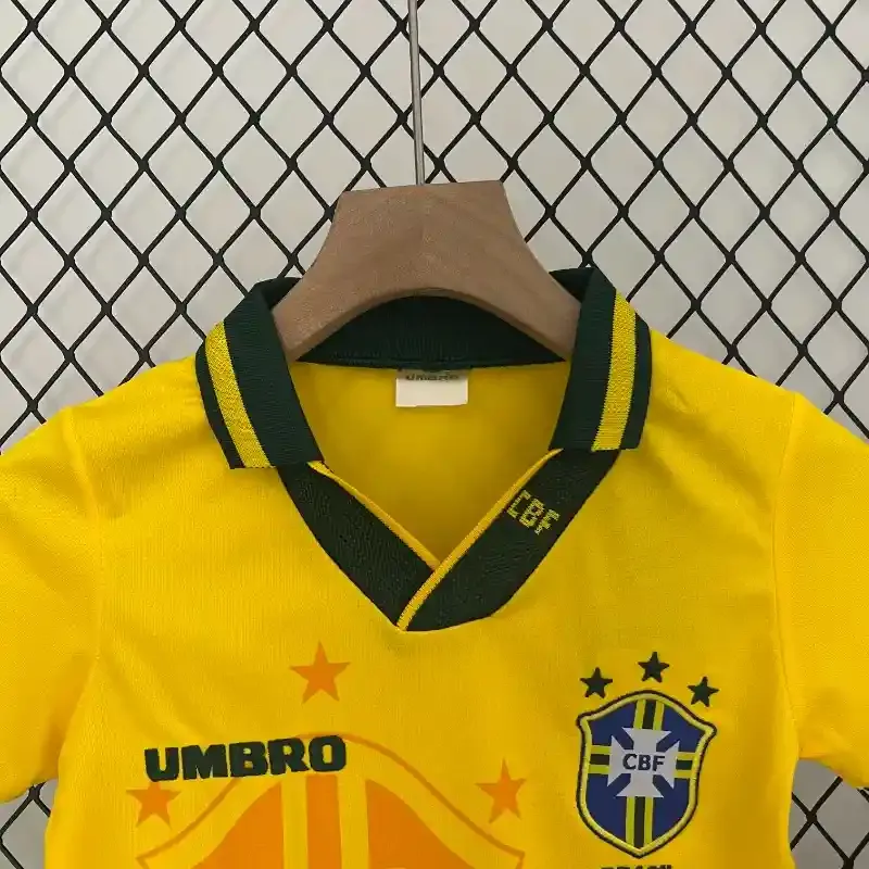 Cheap 1993-1994 Kids Brazil Jersey retro kit