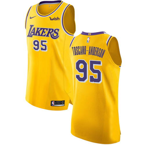 Lakers Gold Angeles Lakers #95 Nike Jersey - Reasonably Priced