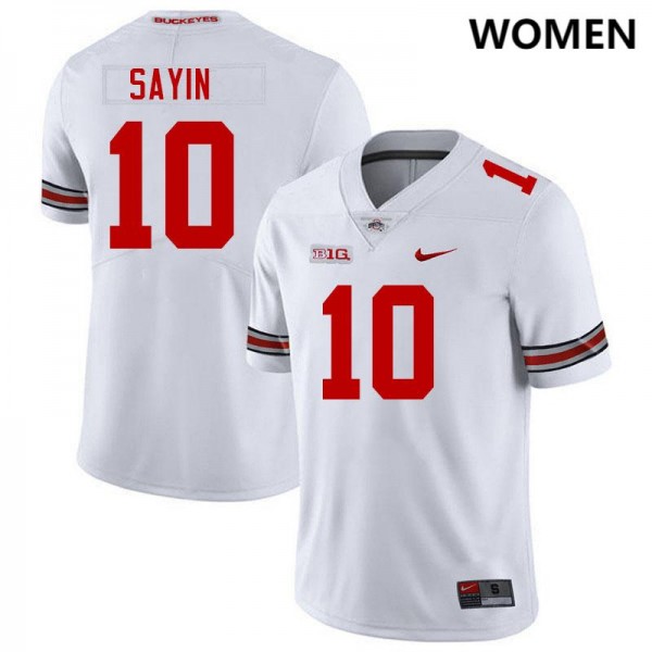 Women Ohio State Buckeyes #10 Julian Sayin Premium Football Jersey