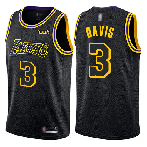 Durable LA Lakers Anthony Davis #3 2024 City Swingman NBA Jersey