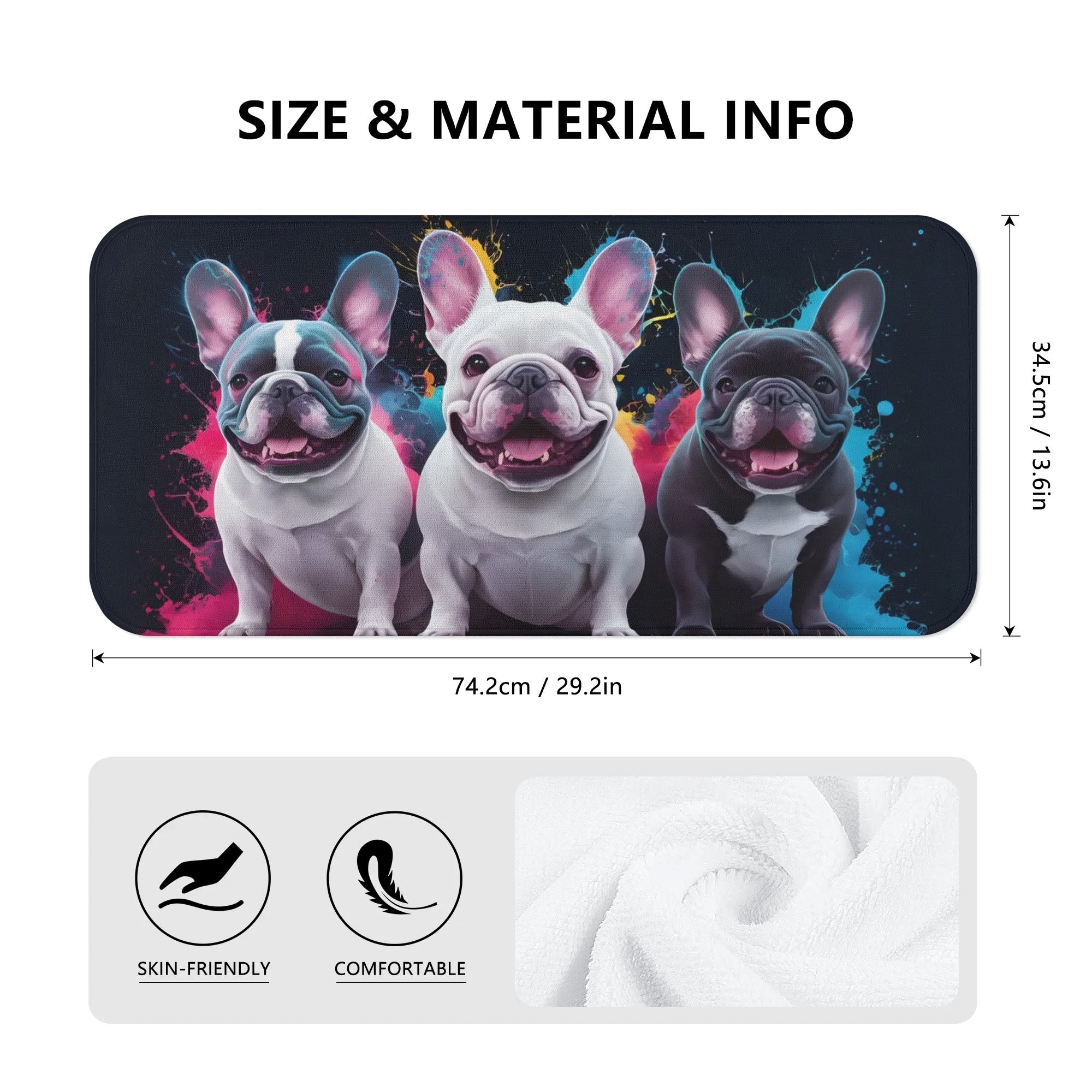 French Bulldog Sugar Towel For Frenchie Lovers Essential Dog Supply