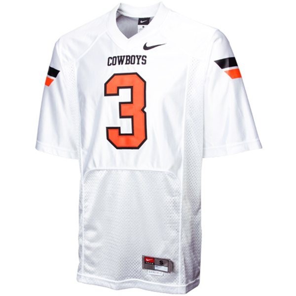 Pro-level Youth Oklahoma Sooners #3 Brandon Weeden White Line