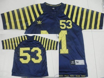 moisture wicking Men's Michigan UM Under The #53 Blue 2024 Football
