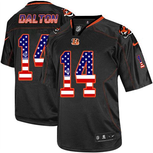 NFL CIN Bengals #14 Andy Dalton Black Elite Jersey - Authentic Quality
