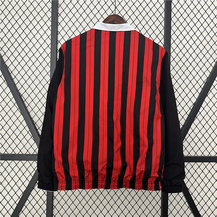 Professional Grade AC Milan 2425 Reversible Trench Jacket RedWhite