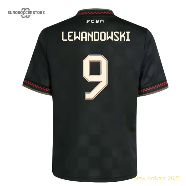 Supporter 2025-2026 Bayern Munich Third Shirt (Kids) (Lewandowski 9)