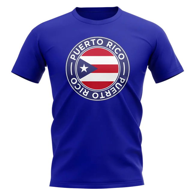 Match-Ready Aero-Dynamic Puerto Rico Football Badge T-Shirt (Royal)
