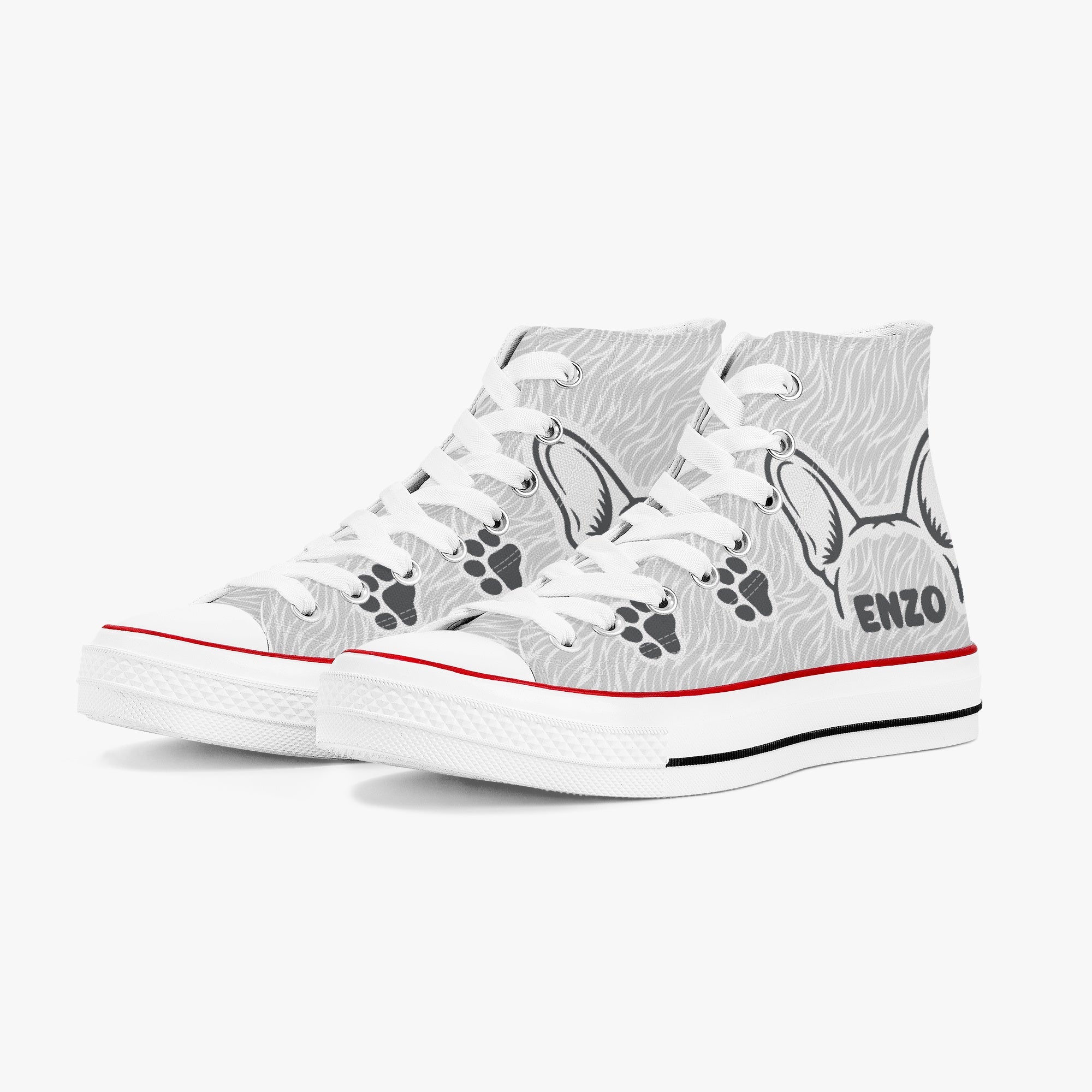 French Bulldog Moose Personalized High Top Canvas Shoes Cozy Paw Wear