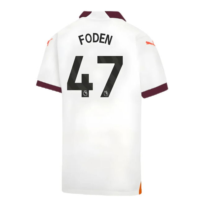 Match Quality Football Man City Away Shirt Kids Foden #47 Fresh Lo...