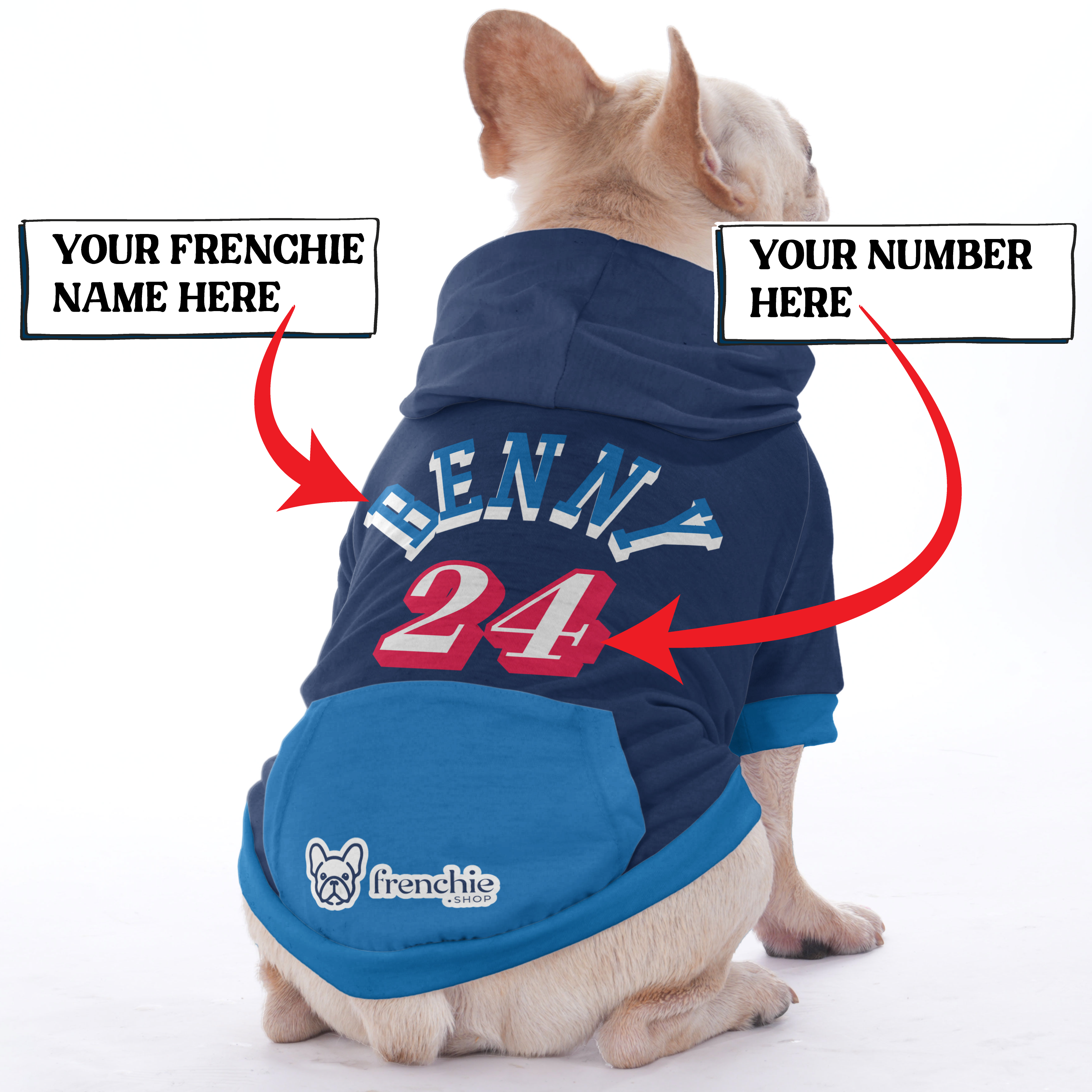 Your Pet’s Name & Number | Frenchie Shop Original Frenchie Themed Wear