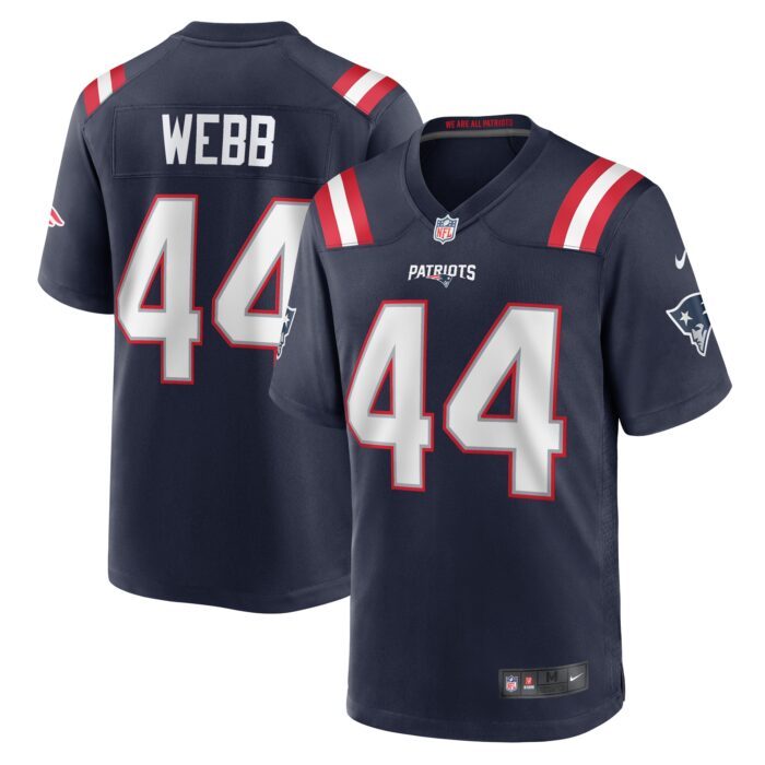 Men's New England Patriots Raleigh Webb Nike Navy Home Gam...