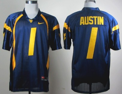 Men's None Tavon Austin #1 moisture wicking Blue 2024 college