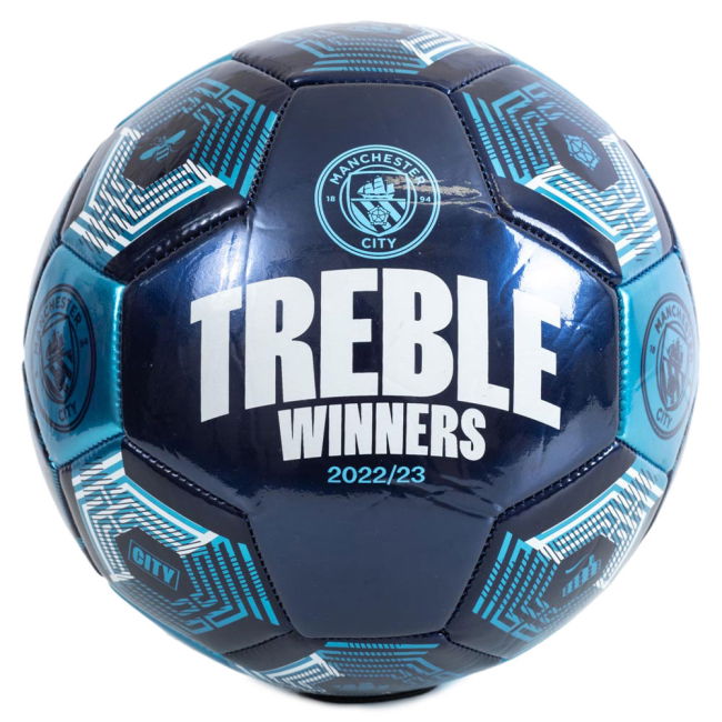 Manchester City FC Treble Winners Football (Collector's Item)