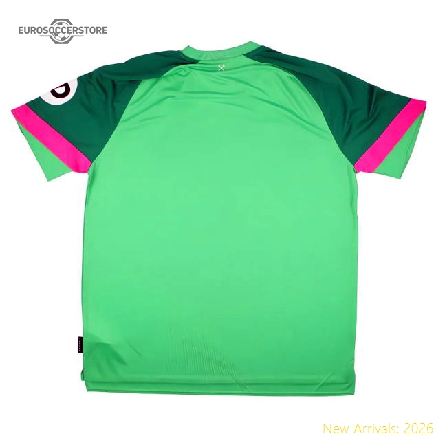 2023-2024 West Ham Ss Home Goalkeeper Shirt (green) - Match Day Jersey