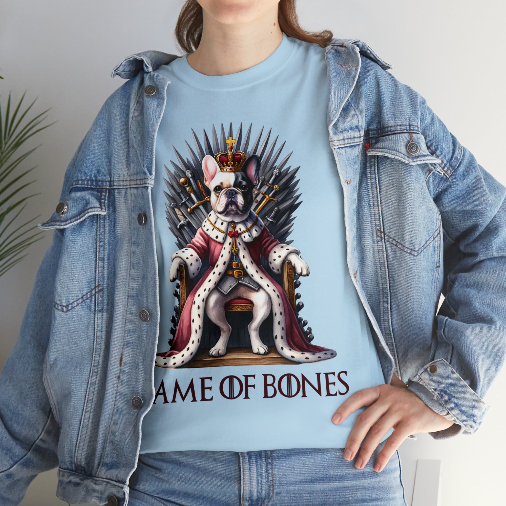 Game Of Frenchies - Dog Owner Unisex Cotton T-shirt Everyday Use
