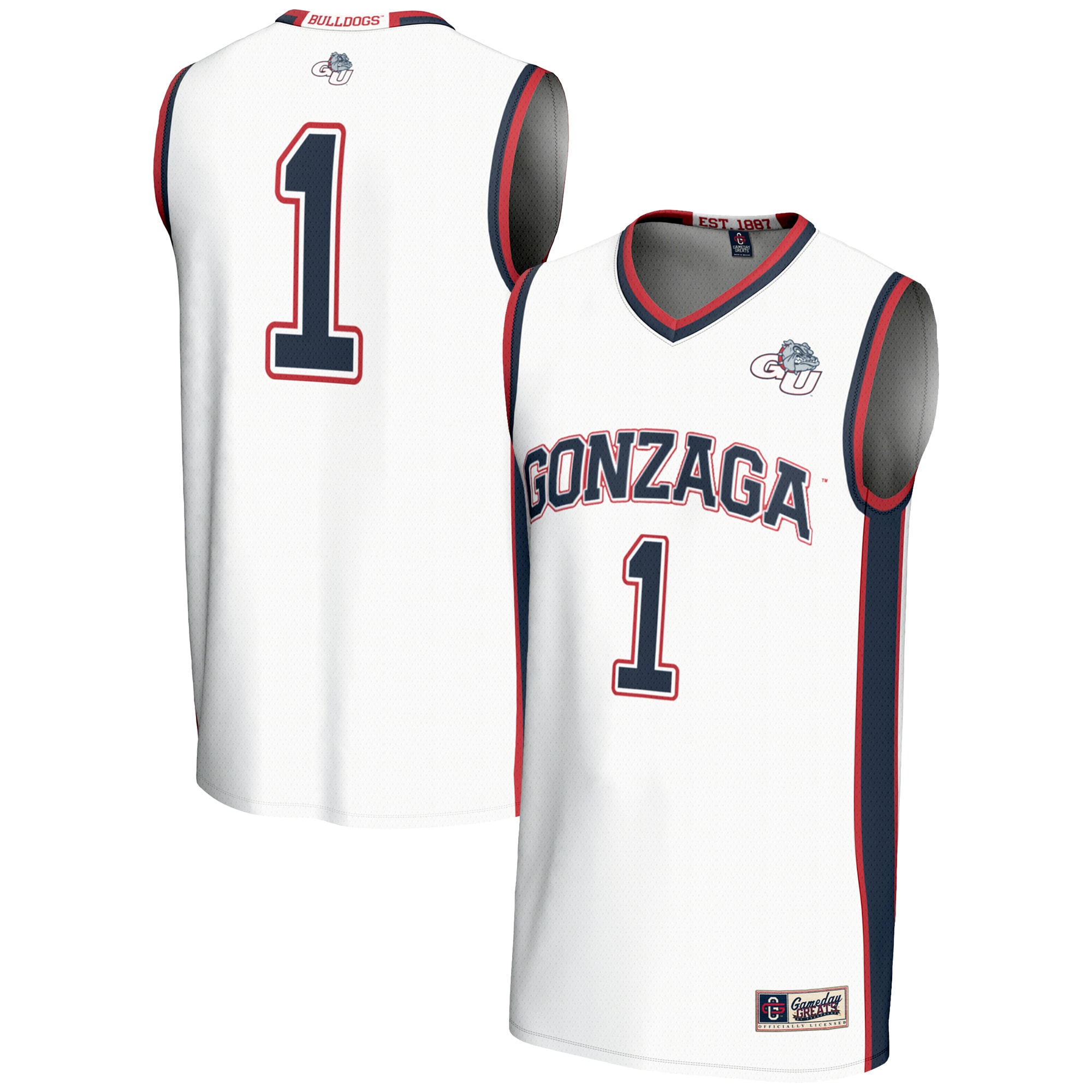 [NJP] Women's Gonzaga Bulldogs GameDay Greats Lightweight Basketball Jersey - White