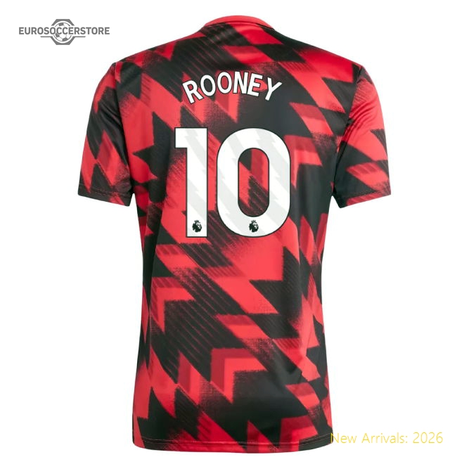 2025-2026 Man Utd Pre-Game Football Jersey (Red) (Rooney 10)