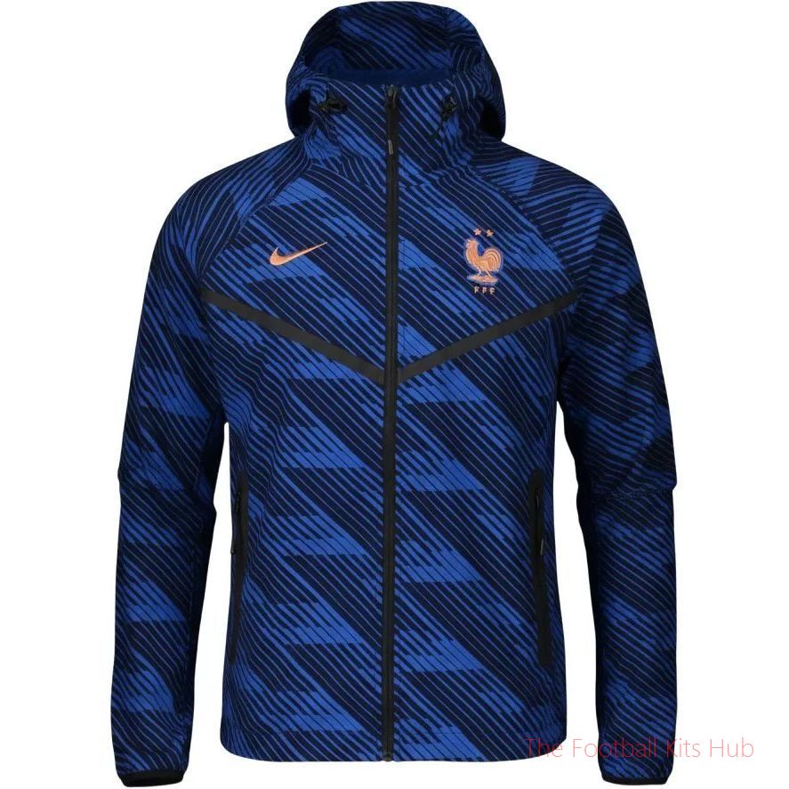 France Jacket Tech Woven FZ World Cup 2026 - Game Royal/Metallic Copper