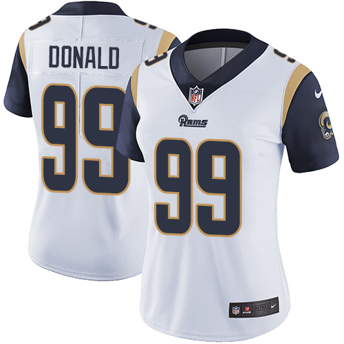 Authentic LAR Rams NFL #99 Aaron Donald Limited White Jersey