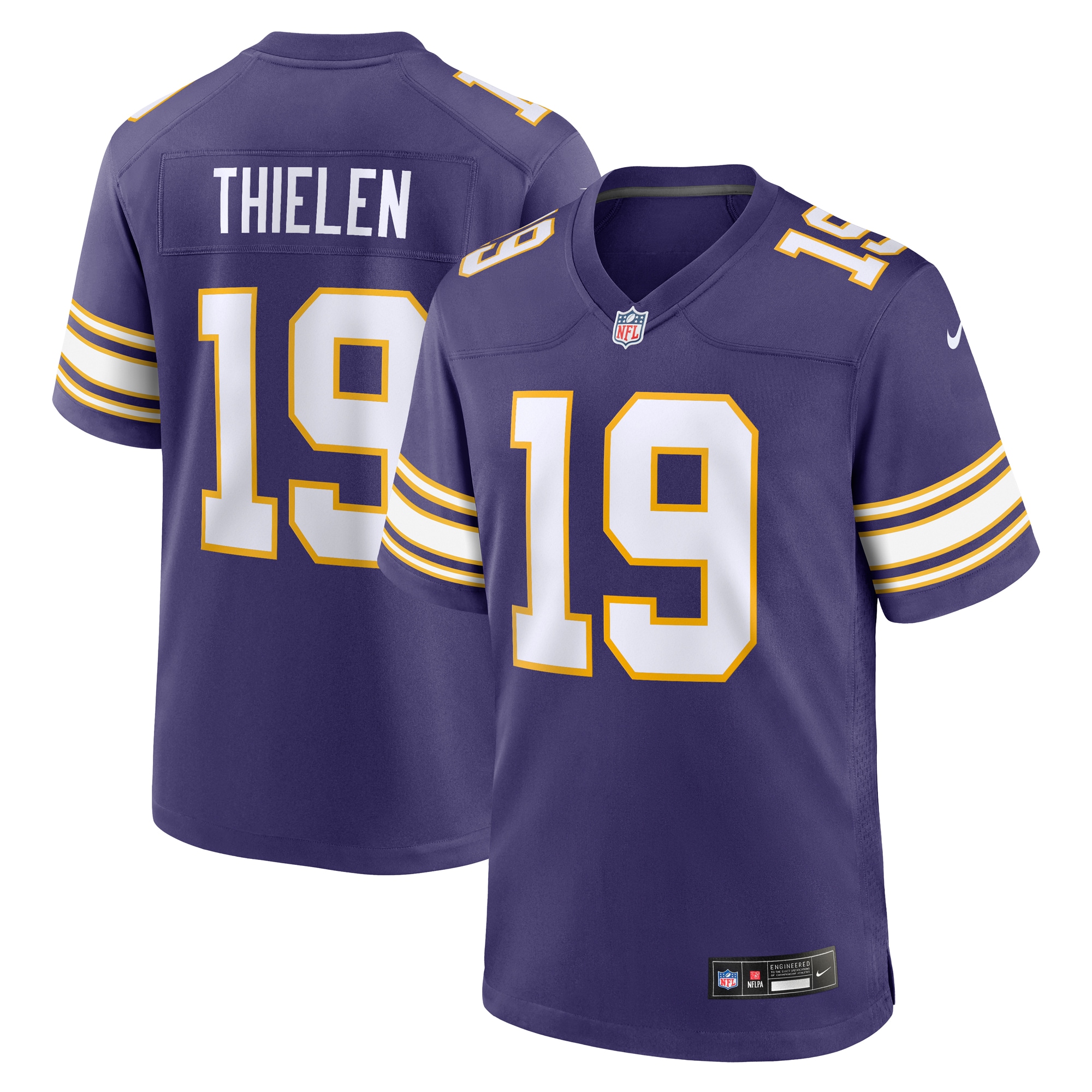 [SJH] Women's Adam Thielen Minnesota Vikings Alternate Game Player Jersey - Purple