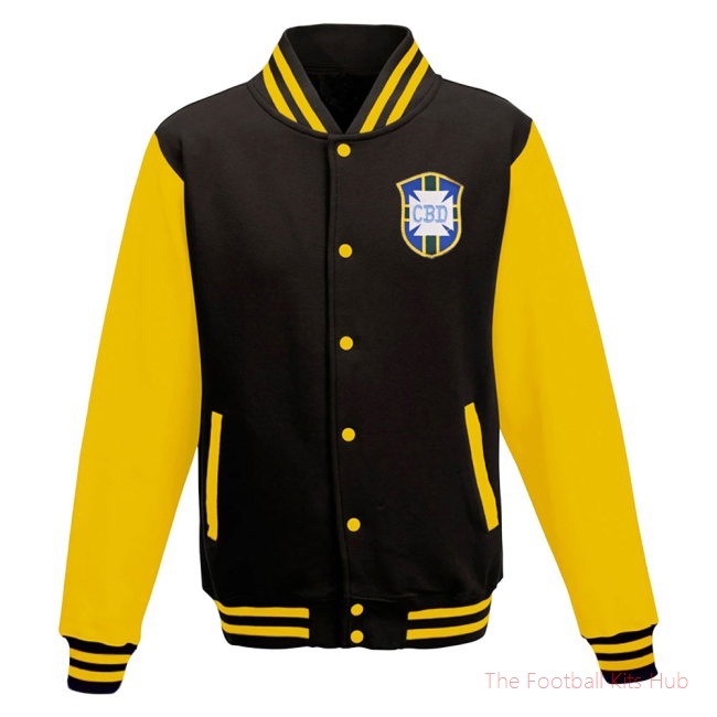 Brazil National Team College Baseball Jacket (Black)