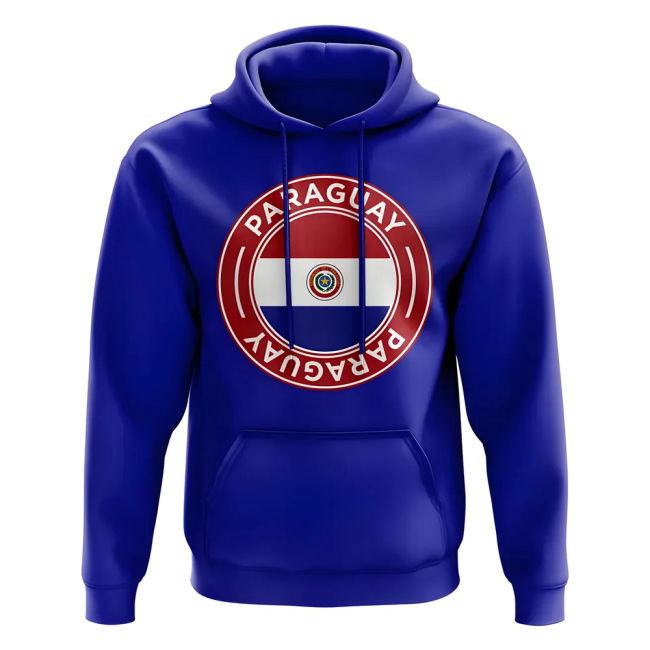Match Paraguay Football Badge Hoodie (Royal) Athletic Match