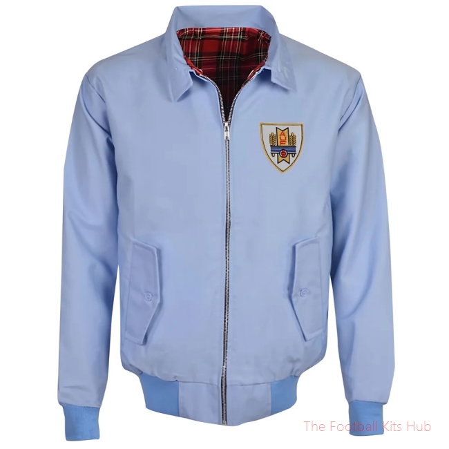 Men Uruguay Light Blue Harrington Jacket