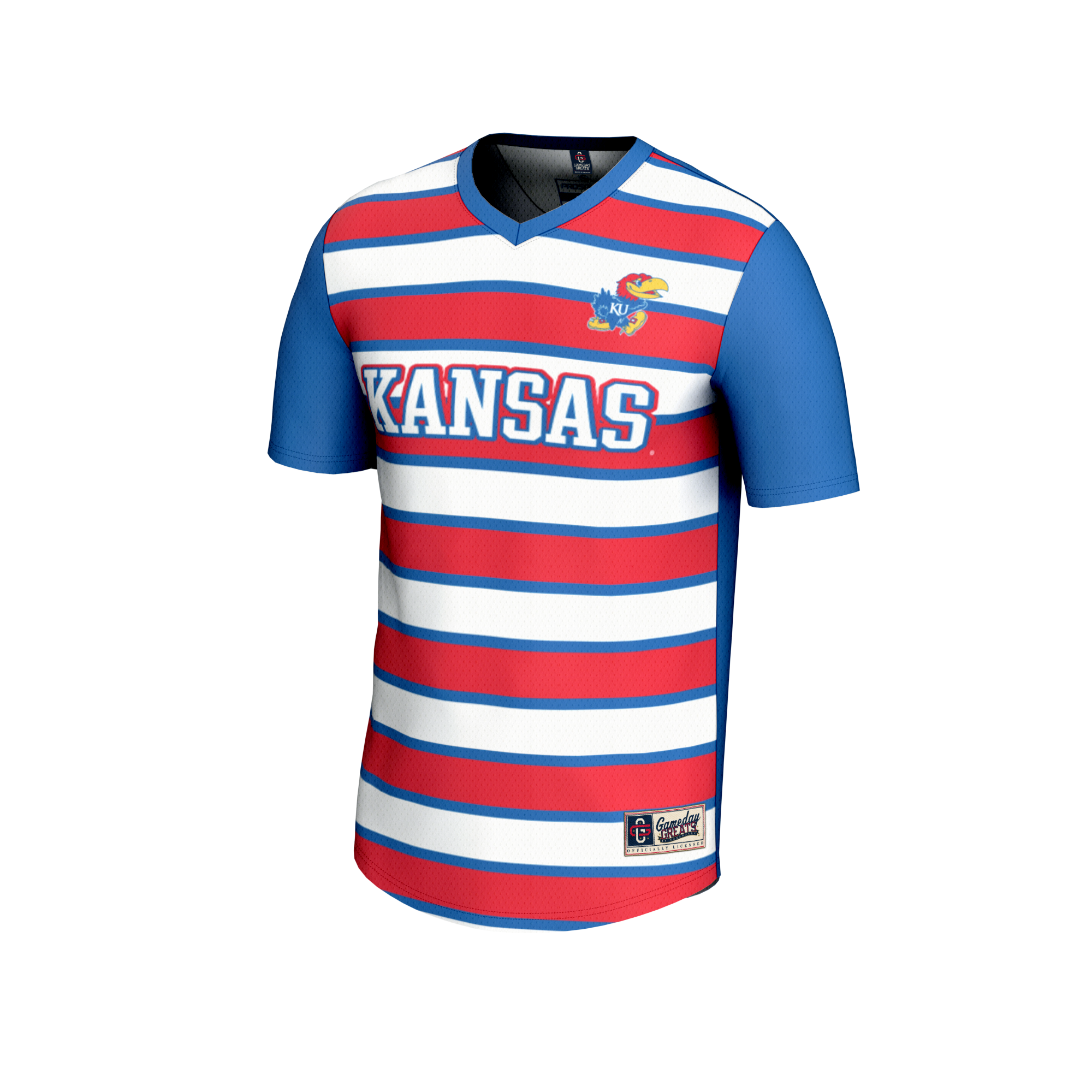 [NJP] Kansas Jayhawks GameDay Greats Youth NIL Pick-A-Player Collegiate Women's Soccer Lightweight Fashion Jersey - Royal