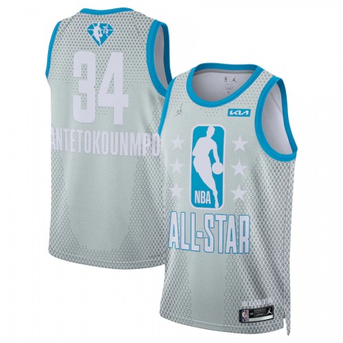 Bucks Gray Giannis Antetokounmpo #34 Jordan Jersey - Budget-Friendly