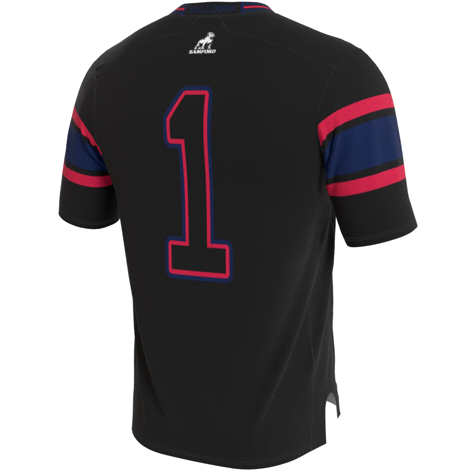 Youth Black Samford Bulldogs Lightweight Collegiate Football Blackout Fashion Jersey